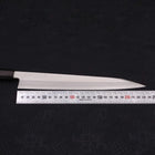 Kiritsuke Yanagiba Silver Steel #3 Kasumi Buffalo Ebony Handle 240mm-Silver steel #3-Polished-Japanese Handle-[Musashi]-[Japanese-Kitchen-Knives]