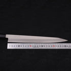 Kiritsuke Yanagiba Silver Steel #3 Polished Buffalo Ebony Handle 270mm-Silver steel #3-Polished-Japanese Handle-[Musashi]-[Japanese-Kitchen-Knives]