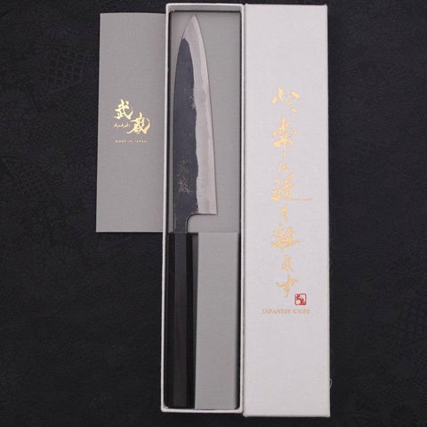 Koyanagi Blue Super Kurouchi Buffalo Ebony Handle 150mm-Blue Super-Kurouchi-Japanese Handle-[Musashi]-[Japanese-Kitchen-Knives]