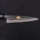 Koyanagi Blue steel #2 Kurouchi Chokin Auspicious Cloud-Sun Buffalo Ebony Handle 135mm-Blue steel #2-Kurouchi-Japanese Handle-[Musashi]-[Japanese-Kitchen-Knives]