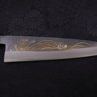 Koyanagi Blue steel #2 Kurouchi Chokin Nami Buffalo Ebony Handle 135mm-Blue steel #2-Kurouchi-Japanese Handle-[Musashi]-[Japanese-Kitchen-Knives]