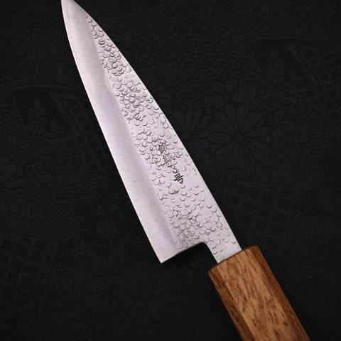 Koyanagi Silver Steel #3 Tsuchime Yaki Urushi Handle 120mm-Silver steel #3-Tsuchime-Japanese Handle-[Musashi]-[Japanese-Kitchen-Knives]