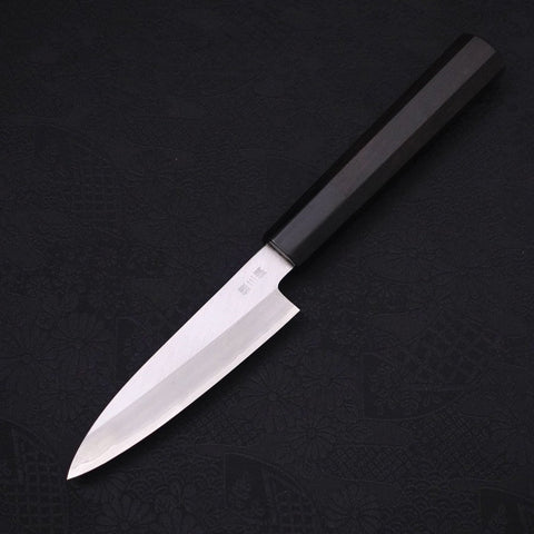 Koyanagi Silver steel #3 Kasumi Chokin Sakura Buffalo Ebony Handle 110mm-Silver steel #3-Kasumi-Japanese Handle-[Musashi]-[Japanese-Kitchen-Knives]