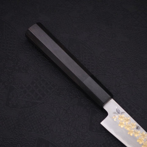 Koyanagi Silver steel #3 Kasumi Chokin Sakura Buffalo Ebony Handle 110mm-Silver steel #3-Kasumi-Japanese Handle-[Musashi]-[Japanese-Kitchen-Knives]