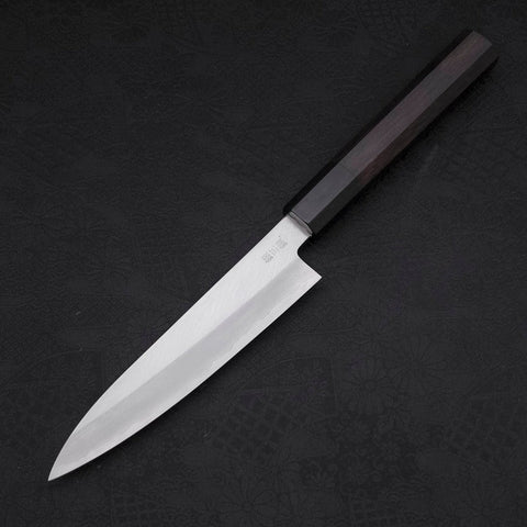 Koyanagi Silver steel #3 Kasumi Chokin Sakura Buffalo Ebony Handle 140mm-Silver steel #3-Kasumi-Japanese Handle-[Musashi]-[Japanese-Kitchen-Knives]