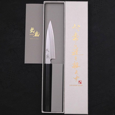 Koyanagi White steel #2 Kasumi Buffalo Ebony Handle 120mm-White steel #2-Kasumi-Japanese Handle-[Musashi]-[Japanese-Kitchen-Knives]