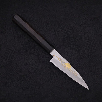 Koyanagi White steel #2 Kasumi Chokin Luck Cloud Buffalo Ebony Handle 110mm-White steel #2-Kasumi-Japanese Handle-[Musashi]-[Japanese-Kitchen-Knives]