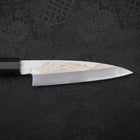 Koyanagi White steel #2 Kasumi Chokin Nami Buffalo Ebony Handle 110mm-White steel #2-Kasumi-Japanese Handle-[Musashi]-[Japanese-Kitchen-Knives]