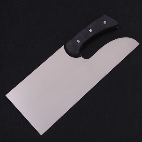 Menkiri (Noodle Knife) Molybdenum Polished Black wood Handle 330mm-Molybdenum-Polished-Western Handle-[Musashi]-[Japanese-Kitchen-Knives]