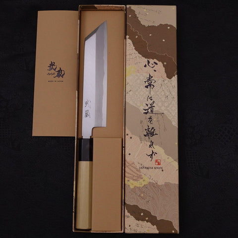 Mukimono White steel #2 Kasumi Buffalo Magnolia Handle 180mm-White steel #2-Kasumi-Japanese Handle-[Musashi]-[Japanese-Kitchen-Knives]