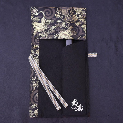 Musashi Japanese Style Kitchen Knife Roll Dragon Tora(Tiger) 1 Pocket Handmade-[Musashi]-[Japanese-Kitchen-Knives]