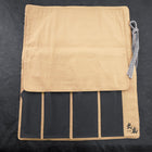 Musashi Japanese Style Kitchen Knife Roll Gold Hawk 4 Pockets Handmade-[Musashi]-[Japanese-Kitchen-Knives]