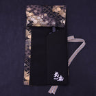 Musashi Japanese Style Kitchen Knife Roll Gold Sakura&Fan 1 Pocket Handmade-[Musashi]-[Japanese-Kitchen-Knives]