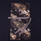 Musashi Japanese Style Kitchen Knife Roll Gold Sakura&Fan 1 Pocket Handmade-[Musashi]-[Japanese-Kitchen-Knives]