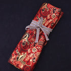 Musashi Japanese Style Kitchen Knife Roll Red Dragon Tiger 4 Pockets Handmade-[Musashi]-[Japanese-Kitchen-Knives]