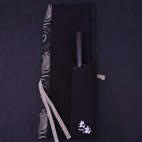 Musashi Japanese Style Kitchen Knife Roll White Tora(Tiger) 1 Pocket Handmade-[Musashi]-[Japanese-Kitchen-Knives]