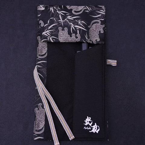 Musashi Japanese Style Kitchen Knife Roll White Tora(Tiger) 1 Pocket Handmade-[Musashi]-[Japanese-Kitchen-Knives]