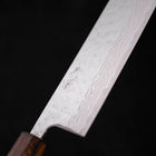 Nakiri AUS-10 Nashiji Damascus Sumi Urushi Handle 165mm-AUS-10-Damascus-Japanese Handle-[Musashi]-[Japanese-Kitchen-Knives]