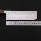 Nakiri AUS-10 Nashiji Damascus Sumi Urushi Handle 165mm-AUS-10-Damascus-Japanese Handle-[Musashi]-[Japanese-Kitchen-Knives]