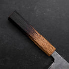 Nakiri AUS-10 Polished Nashiji Damascus Yaki Urushi Handle 165mm-AUS-10-Damascus-Japanese Handle-[Musashi]-[Japanese-Kitchen-Knives]