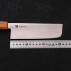 Nakiri AUS-10 Polished Oak Handle 165mm-AUS-10-Polished-Japanese Handle-[Musashi]-[Japanese-Kitchen-Knives]