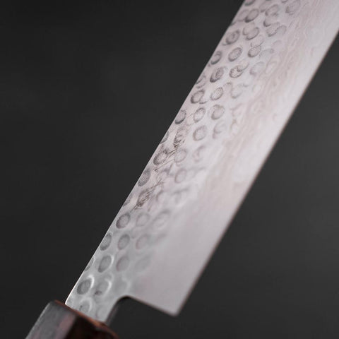 Nakiri AUS-10 Tsuchime Damascus Sumi Urushi Handle 165mm-[Musashi]-[Japanese-Kitchen-Knives]