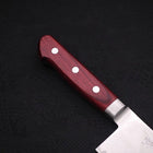 Nakiri AUS-10 Wave Damascus Western Red Handle 165mm-AUS-10-Damascus-Western Handle-[Musashi]-[Japanese-Kitchen-Knives]