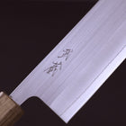 Nakiri AUS-8 Polished Oak Handle 165mm-AUS-8-Polished-OakHandle-[Musashi]-[Japanese-Kitchen-Knives]