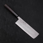 Nakiri Blue steel #2 Damascus Buffalo Ebony Handle 165mm-Blue steel #2-Damascus-Japanese Handle-[Musashi]-[Japanese-Kitchen-Knives]