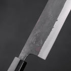 Nakiri Blue steel #2 Kurouchi Buffalo Teak Handle 165mm-Blue steel #2-Kurouchi-Japanese Handle-[Musashi]-[Japanese-Kitchen-Knives]