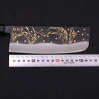 Nakiri Blue steel #2 Kurouchi Chokin Kappa Frog Buffalo Ebony Handle 165mm-Blue steel #2-Kurouchi-Japanese Handle-[Musashi]-[Japanese-Kitchen-Knives]