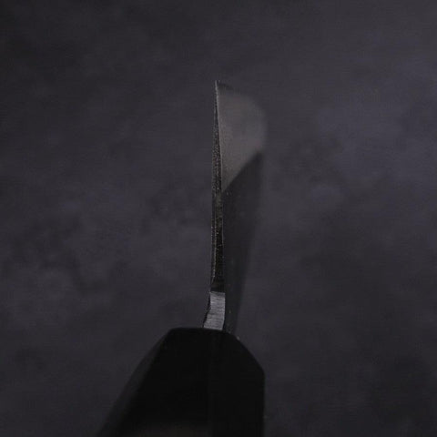 Nakiri Blue steel #2 Kurouchi Damascus Buffalo Ebony Handle 165mm-Blue steel #2-Damascus-Japanese Handle-[Musashi]-[Japanese-Kitchen-Knives]