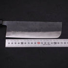 Nakiri Blue steel #2 Kurouchi Damascus Buffalo Ebony Handle 165mm-Blue steel #2-Damascus-Japanese Handle-[Musashi]-[Japanese-Kitchen-Knives]