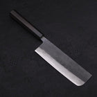 Nakiri Blue steel #2 Kurouchi Damascus Buffalo Ebony Handle 165mm-Blue steel #2-Damascus-Japanese Handle-[Musashi]-[Japanese-Kitchen-Knives]