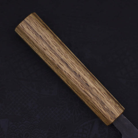 Nakiri Blue steel #2 Kurouchi Oak Handle 165mm-Blue steel #2-Kurouchi-Japanese Handle-[Musashi]-[Japanese-Kitchen-Knives]