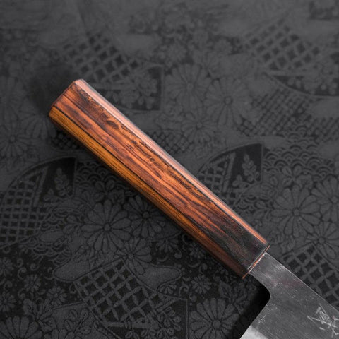 Nakiri Blue steel #2 Kurouchi Sumi Urushi Handle 165mm-Blue steel #2-Kurouchi-Japanese Handle-[Musashi]-[Japanese-Kitchen-Knives]