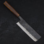 Nakiri Blue steel #2 Kurouchi Sumi Urushi Handle 165mm-Blue steel #2-Kurouchi-Japanese Handle-[Musashi]-[Japanese-Kitchen-Knives]