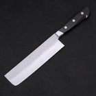 Nakiri Blue steel #2 Tsuchime Stainless Clad Western Handle 165mm-Blue steel #2-Tsuchime-Western Handle-[Musashi]-[Japanese-Kitchen-Knives]