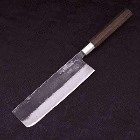 Nakiri Blue steel #2 Walnut Handle 200mm-Blue steel #2-Japanese Handle-[Musashi]-[Japanese-Kitchen-Knives]