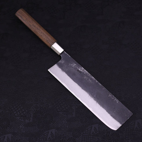 Nakiri Blue steel #2 Walnut Handle 210mm-Blue steel #2-Japanese Handle-[Musashi]-[Japanese-Kitchen-Knives]