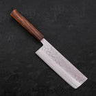 Nakiri Chromax Mirror Tsuchime Sumi Urushi Handle 165mm-Chromax-Tsuchime-Japanese Handle-[Musashi]-[Japanese-Kitchen-Knives]