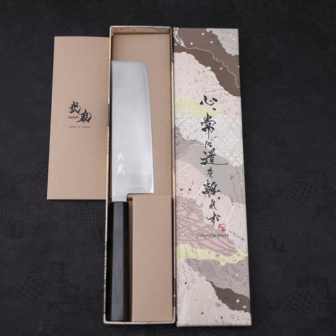 Nakiri HAP-40 Polished Buffalo Ebony Handle 165mm-HAP-40-Polished-Japanese Handle-[Musashi]-[Japanese-Kitchen-Knives]