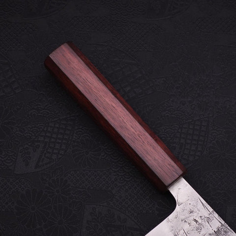 Nakiri SLD Nashiji Washi Purple Urushi Handle 165mm-SLD-Nashiji Washi-Japanese Handle-[Musashi]-[Japanese-Kitchen-Knives]