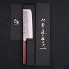 Nakiri SLD Nashiji Washi Purple Urushi Handle 165mm-SLD-Nashiji Washi-Japanese Handle-[Musashi]-[Japanese-Kitchen-Knives]