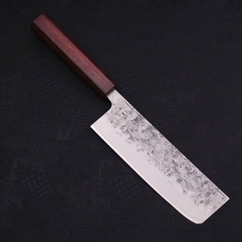 Nakiri SLD Nashiji Washi Purple Urushi Handle 165mm-SLD-Nashiji Washi-Japanese Handle-[Musashi]-[Japanese-Kitchen-Knives]