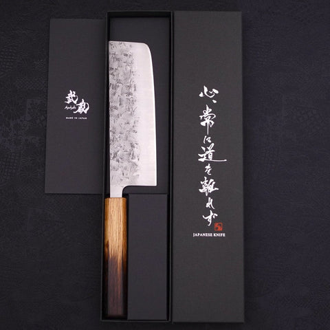 Nakiri SLD Nashiji Washi Yaki Urushi Handle 165mm-SLD-Nashiji Washi-Japanese Handle-[Musashi]-[Japanese-Kitchen-Knives]