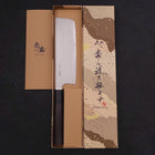 Nakiri Silver Steel #3 Damascus Buffalo Ebony Handle 165mm-Silver steel #3-Damascus-Japanese Handle-[Musashi]-[Japanese-Kitchen-Knives]