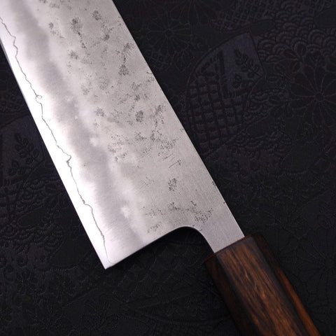 Nakiri Silver Steel #3 Nashiji Sumi Urushi Handle 165mm-Silver steel #3-Nashiji-Japanese Handle-[Musashi]-[Japanese-Kitchen-Knives]