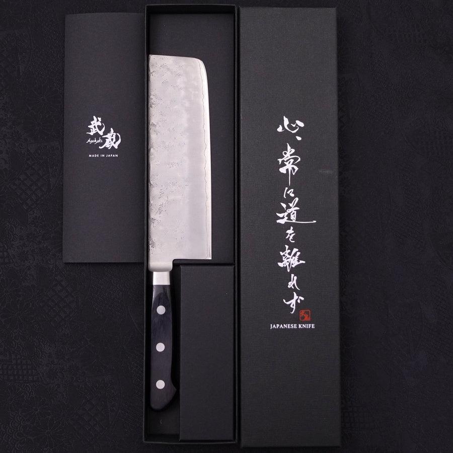 Nakiri Silver Steel #3 Nashiji Western Black Handle 165mm