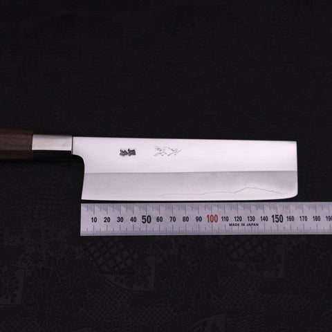 Nakiri Silver Steel #3 Walnut Handle 165mm-Silver steel #3-Japanese Handle-[Musashi]-[Japanese-Kitchen-Knives]